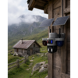 Mey İthalat® Güneş Enerjili Çiftlik Kamerası 3 Lensli 9MP Solar Kamera 2 Yıl Garantili