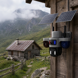 Mey İthalat® Güneş Enerjili Çiftlik Kamerası 3 Lensli 9MP Solar Kamera 2 Yıl Garantili