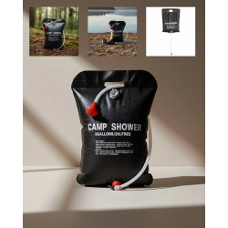 Mey İthalat® Güneş Enerjili Dış Mekan Duşu 20 Litre Dayanıklı PVC Kamp Duş Sistemi