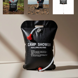 Mey İthalat® Güneş Enerjili Dış Mekan Duşu 20 Litre Dayanıklı PVC Kamp Duş Sistemi