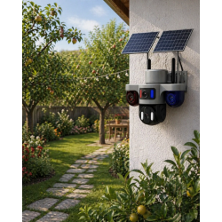 Mey İthalat® Güneş Enerjili Ev Bahçe Kamerası 4G SIM Kartlı Akıllı Güvenlik Kamerası 2 Yıl Garantili