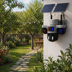Mey İthalat® Güneş Enerjili Ev Bahçe Kamerası 4G SIM Kartlı Akıllı Güvenlik Kamerası 2 Yıl Garantili