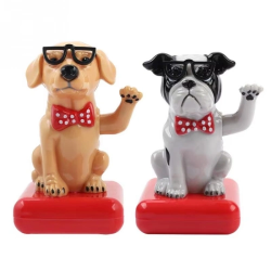 Mey İthalat® Güneş Enerjili Sallanan Köpek Figürü