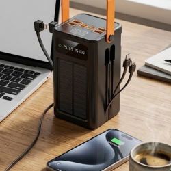 Mey İthalat® Güneş Enerjili Taşınabilir Powerbank Yüksek Kapasiteli Hızlı Şarj Özellikli