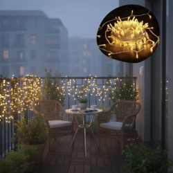 Mey İthalat®  Günışığı Renk 5 Farklı Işık Modlu 10 Metre Eklemeli Dekor Boncuk Model Dekoratif Led