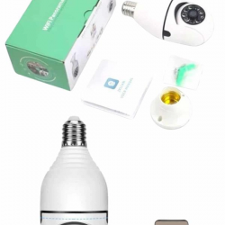 Mey İthalat® Güvenlik Kamerası Wi-Fi Özellikli 360 Derece Full Hd 1080p Ampül Kamera