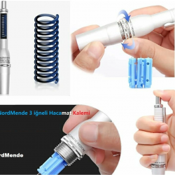 Mey İthalat® Hacamat kalemi 3 İğneli 100 ADET İĞNE HEDİYE