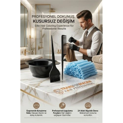 Mey İthalat®  Hair Professional Saç Boyama Seti: 24'lü Bone, Karıştırma Kabı ve Tarak Fırça Takımı Saç Boyama Seti 24 Saç Bonesi 713202