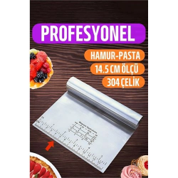 Mey İthalat® Hamur Kesici Spatula Profesyonel 304 Paslanmaz Çelik 721183