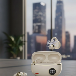 Mey İthalat® Handsfree Kablosuz Bluetooth Kulaklık Kristal Net Ses 2 Kurdele Küpe Hediyeli