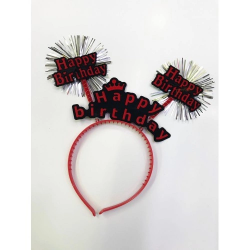 Mey İthalat® Happy Birthday Neon Renk Doğum Günü Tacı 12 Adet
