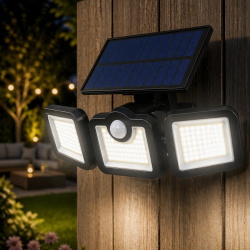 Mey İthalat® Hareket Sensörlü Solar Bahçe Lambası Güçlü LED Duvar Projektörü