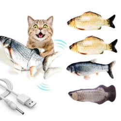 Mey İthalat® Hareketli Balık Kedi Oyuncağı Şarjlı