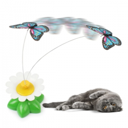 Mey İthalat®  Hareketli Dönen Kelebek - Kedi Oyuncağı ( Pille Çalışır)