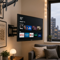 Mey İthalat® Hareketli TV Duvar Askısı 32 55 İnç Döner Eğimli Televizyon Aparatı