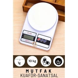Mey İthalat® Hassas Mutfak Terazisi Kuaför Terazisi 10 Kg 720704