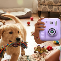 Mey İthalat® HD Ekranlı Çocuk Fotoğraf Makinesi Video Kayıt ve Baskı Kağıdı Kalem Hediyeli