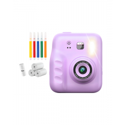 Mey İthalat® HD Ekranlı Çocuk Fotoğraf Makinesi Video Kayıt ve Baskı Kağıdı Kalem Hediyeli