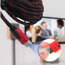 Mey İthalat®  HDMI Kablosu HDTV Bilgisayar Uydu Görüntü Ses Full HD Sargılı Görüntü Aktarma Kablosu