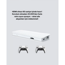 Mey İthalat® HDMI ve Kablosuz Kontrolcülü 20.000 Oyunlu Retro Oyun Konsolu