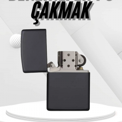 Mey İthalat® Hediyelik Zarif  Siyah Benzinli Çakmak