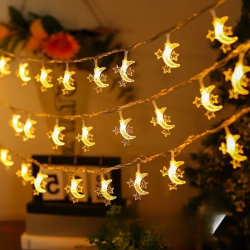 Mey İthalat® Hilal ve 3 Mini Yıldız Şekilli 3.5 Metre USB LED Işık – 20 LED’li Dekoratif Ramazan Dekorasyonu ve Ortam Aydınlatması hakkında ürün açıklaması