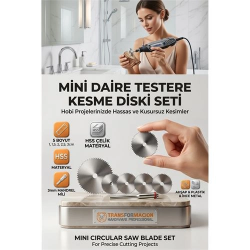 Mey İthalat® Hobi Makine Uyumlu HSS Mini Testere Disk Seti 6 Parça - Ahşap Metal Kesici Gravür Ucu 723176