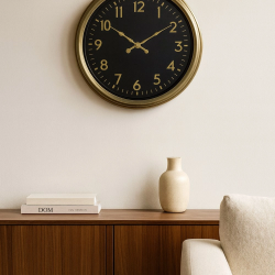 Mey İthalat® İhtişam Eskitme 40 Cm Metal Duvar Saati