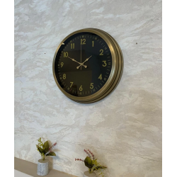 Mey İthalat® İhtişam Eskitme 40 Cm Metal Duvar Saati