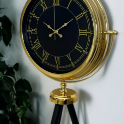 Mey İthalat® İhtişam Gold Tripod Ayaklı Saat