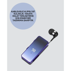 Mey İthalat® İki Telefona Aynı Anda Bağlanan Bluetooth 5.3 Klipsli Kulaklık – MFB Çok Noktalı Bağlantı