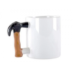 Mey İthalat®  İlginç Hediyelik Çekiç Kulplu Tasarımlı Seramik Kupa Bardağı