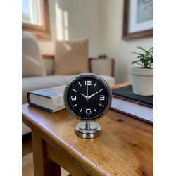 Mey İthalat® Imperial 25 x 20 Cm Metal Krom Masa Saati