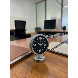 Mey İthalat® Imperial 25 x 20 Cm Metal Krom Masa Saati