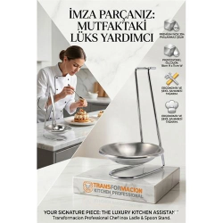 Mey İthalat® Inox Kepçe Standı - Kaşık Kepçe Standı- Profesyonel Şef Tasarımı 722042