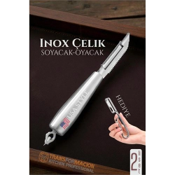 Mey İthalat® Inox Soyacak - Sebze Soyacağı - Kabak Dolma Oyacağı 2 li SET 722010