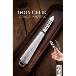 Mey İthalat® Inox Soyacak - Sebze Soyacağı - Kabak Dolma Oyacağı 2 li SET 722011