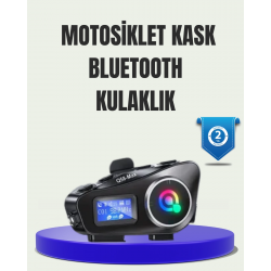 Mey İthalat® IP65 Suya Dayanıklı Kask Bluetooth Kulaklık LCD Ekranlı