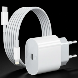Mey İthalat® iPhone 14 13 12 11 Uyumlu 20W Hızlı Şarj Adaptörü Lightning Kablo Seti
