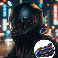 Mey İthalat® IPX6 Su Geçirmez Intercom 1000m Bağlantı 1000mAh Batarya RGB Işıklı