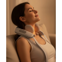 Mey İthalat® Isı Terapili Boyun ve Omuz Masaj Cihazı Sessiz Motorlu Çok Bölgeli Kullanım
