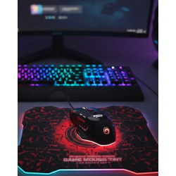 Mey İthalat® Işıklı  Mouse ve Mousepad Seti Ergonomik Tasarım ve RGB Aydınlatma
