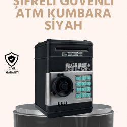 Mey İthalat® Işıklı Sesli Şifreli ATM Görünümlü Kasa Kumbara