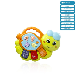 Mey İthalat® IŞIKLI VE MÜZİKLİ SOLUCAN BEBEK -VRD