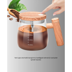 Mey İthalat® Isıtıcılı Manyetik Karıştırıcı Kupa – 400 ml, C Tipi Şarjlı, Akıllı Tasarım