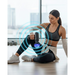 Mey İthalat® Isıtmalı Soğutmalı Masaj Tabancası 3200 RPM Sessiz Motor USB C Şarjlı