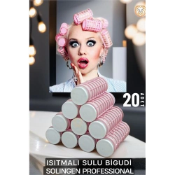 Mey İthalat® Isıtmalı Sulu Bigudi 2.5 cm 20 Adet Solingen Professional 719838