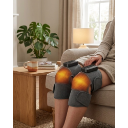 Mey İthalat® Isıtmalı Titreşimli Dizlik Masaj Cihazı Diz Omuz Dirsek Uyumlu 2 Adet Set