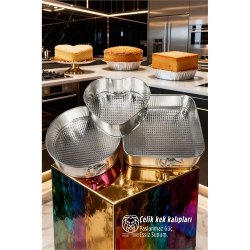 Mey İthalat® Isla Moretti Serisi 3’lü Paslanmaz Çelik Kelepçeli Kek Kalıbı Seti - Gurme Tasarımlar 722911