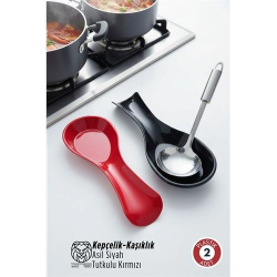 Mey İthalat® Ivanna Serisi 2’li Modern Mutfak Tezgah Üstü Kepçe Altlığı ve Kaşıklık Seti 722864